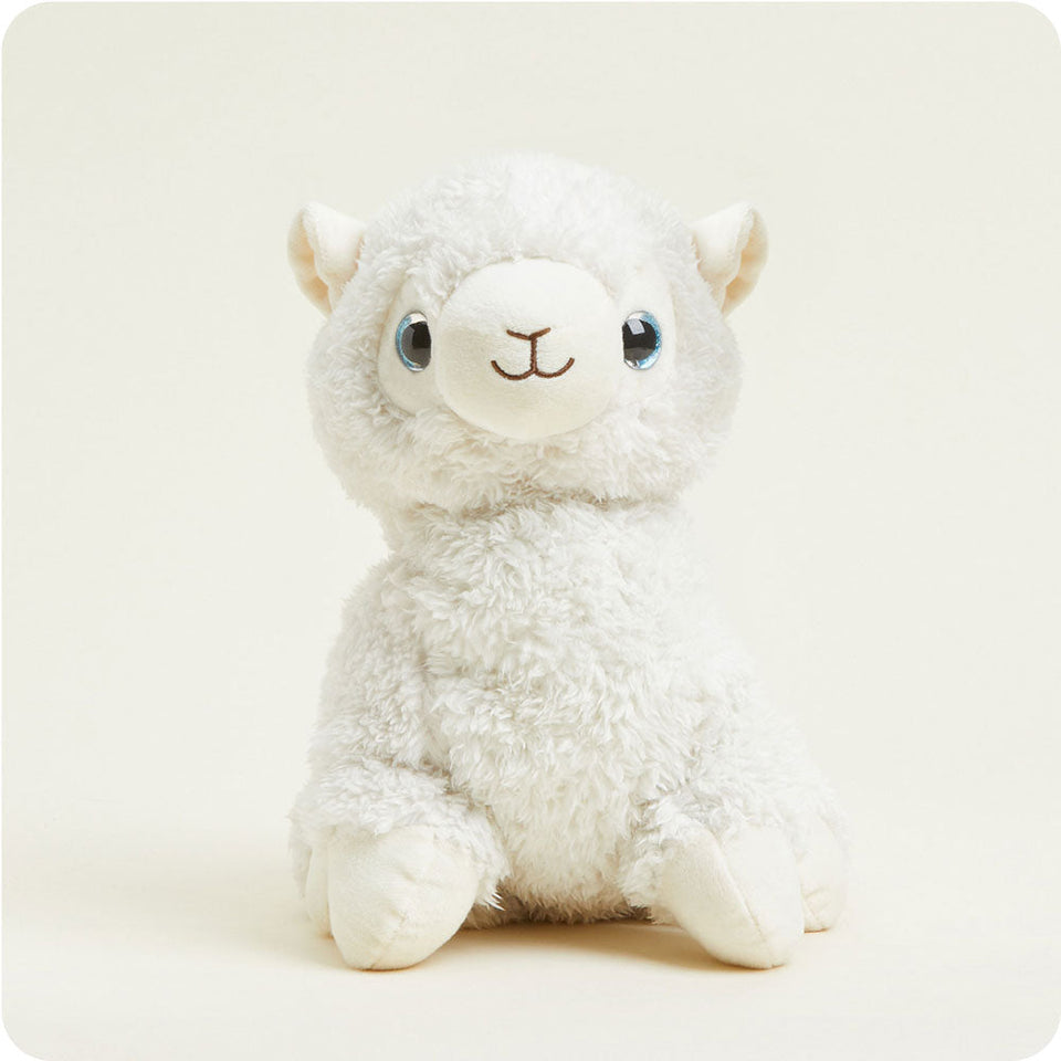 White Llama Warmies - Cozy Celebration Pick