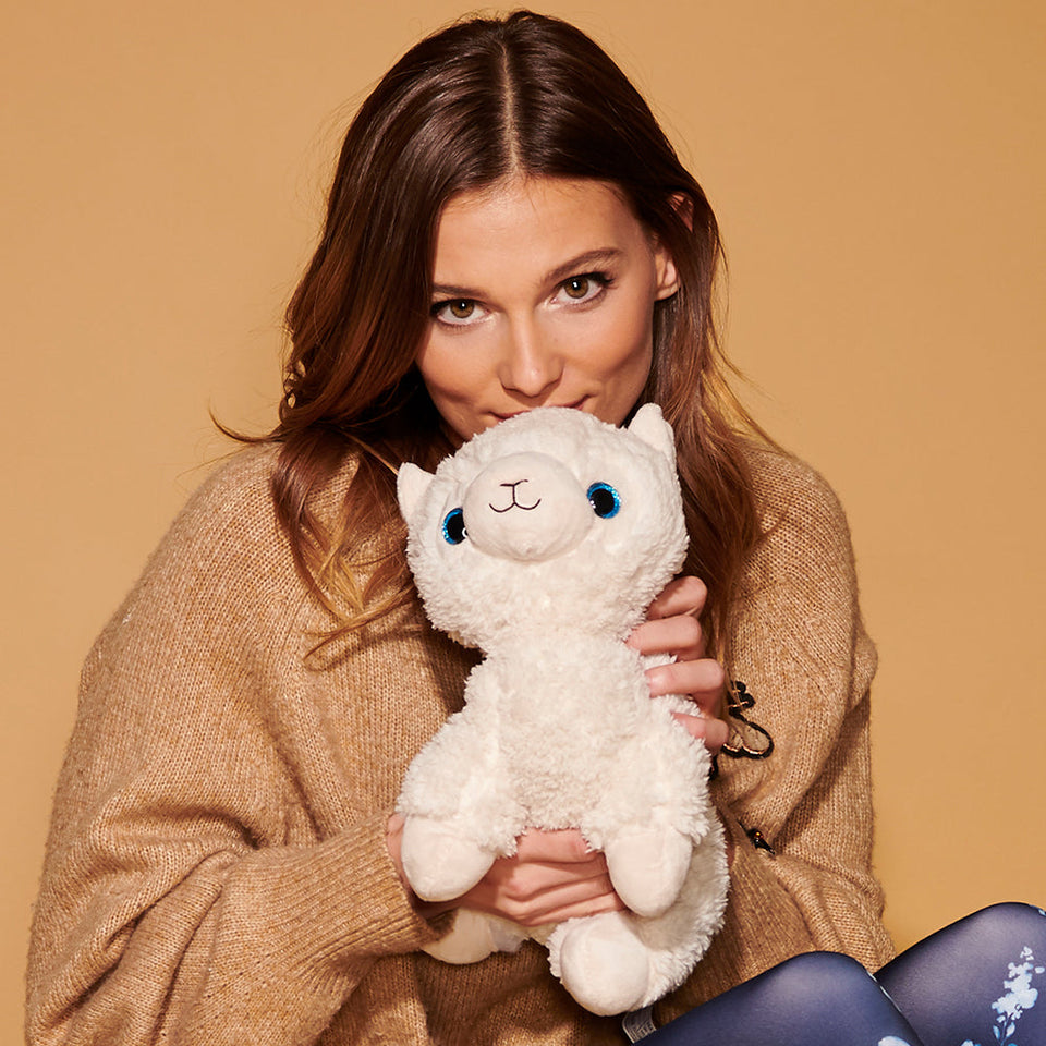 White Llama Warmies - Cozy Celebration Pick