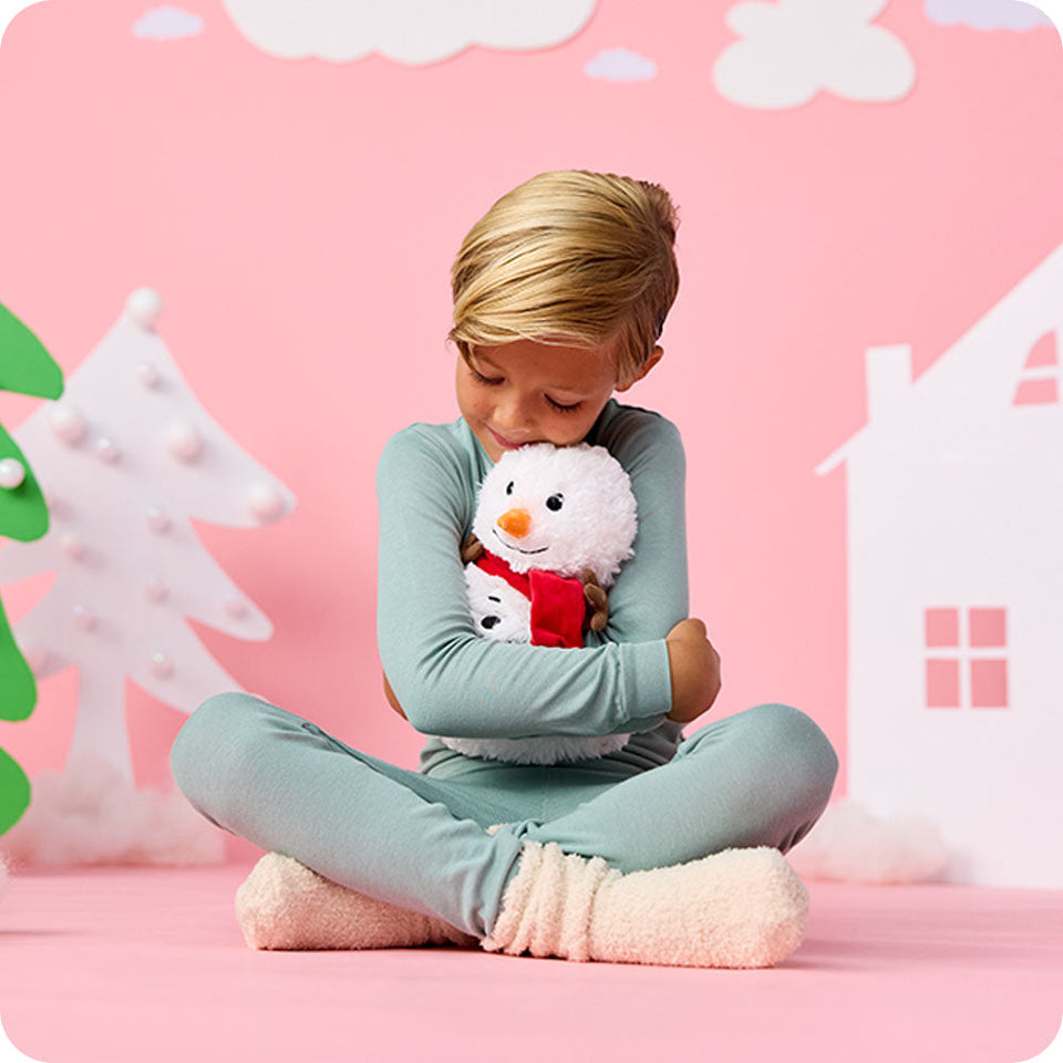 Red Scarf Snowman Warmies - Quiet Comfort Gift